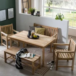 Wohnen Sitzgruppe<Teakholz Möbelset für den Garten - Klahuma (fünfteilig)