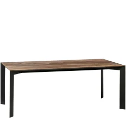 Wohnen Tische<Teakholz Tisch mit Stahl Gestell Schwarz - Hariesca