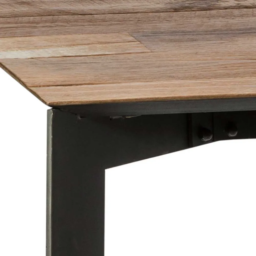 Wohnen Tische<Teakholz Tisch mit Stahl Gestell Schwarz - Hariesca
