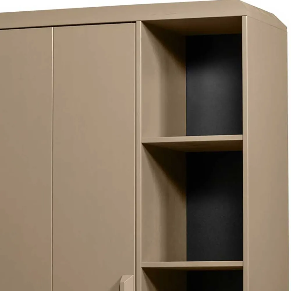 Wohnen Vitrinen<Teilmassiver Schrank in Schlammfarben - Isle