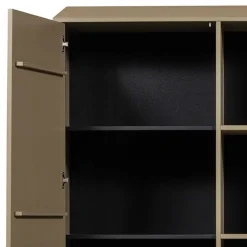 Wohnen Vitrinen<Teilmassiver Schrank in Schlammfarben - Isle