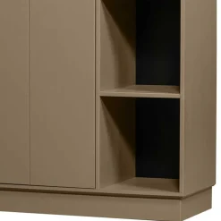 Wohnen Vitrinen<Teilmassiver Schrank in Schlammfarben - Isle