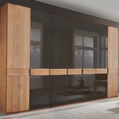 Wohnen Kleiderschränke|Schränke<Teilmassiver Schrank mit sieben Türen - Hung