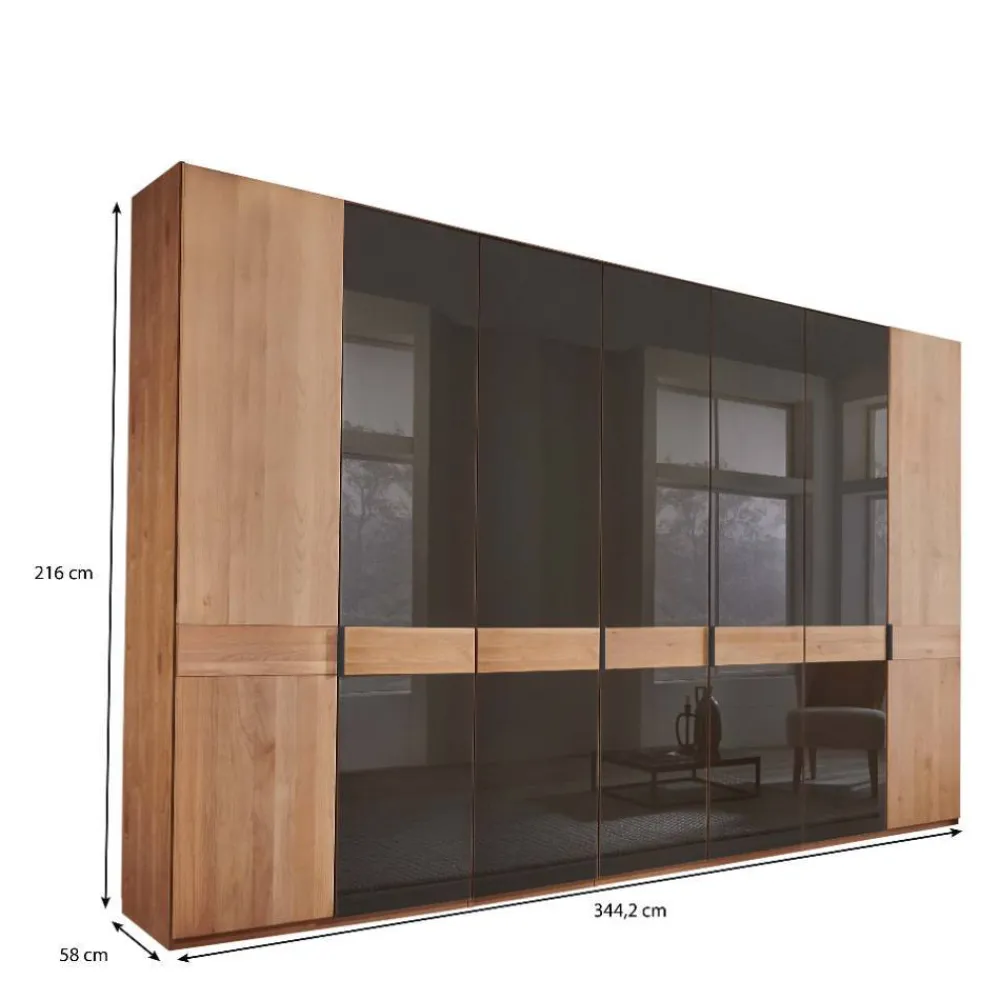 Wohnen Kleiderschränke|Schränke<Teilmassiver Schrank mit sieben Türen - Hung