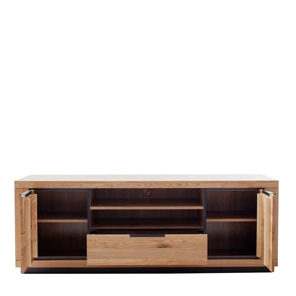 Wohnen Tv & Hifi-Möbel|Lowboards<Teilmassives TV Board in Wildeiche und Schwarz - Vlacoma