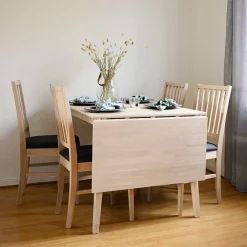 Wohnen Sitzgruppe<Tisch mit Verlängerung & 4 Stühlen - Pessoa (fünfteilig)