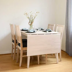 Wohnen Sitzgruppe<Tisch mit Verlängerung & 4 Stühlen - Pessoa (fünfteilig)