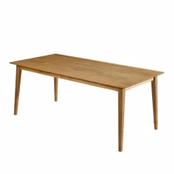 Wohnen Sitzgruppe<Tisch und Stuhl Set Likes aus Holz Wildeiche massiv (siebenteilig)