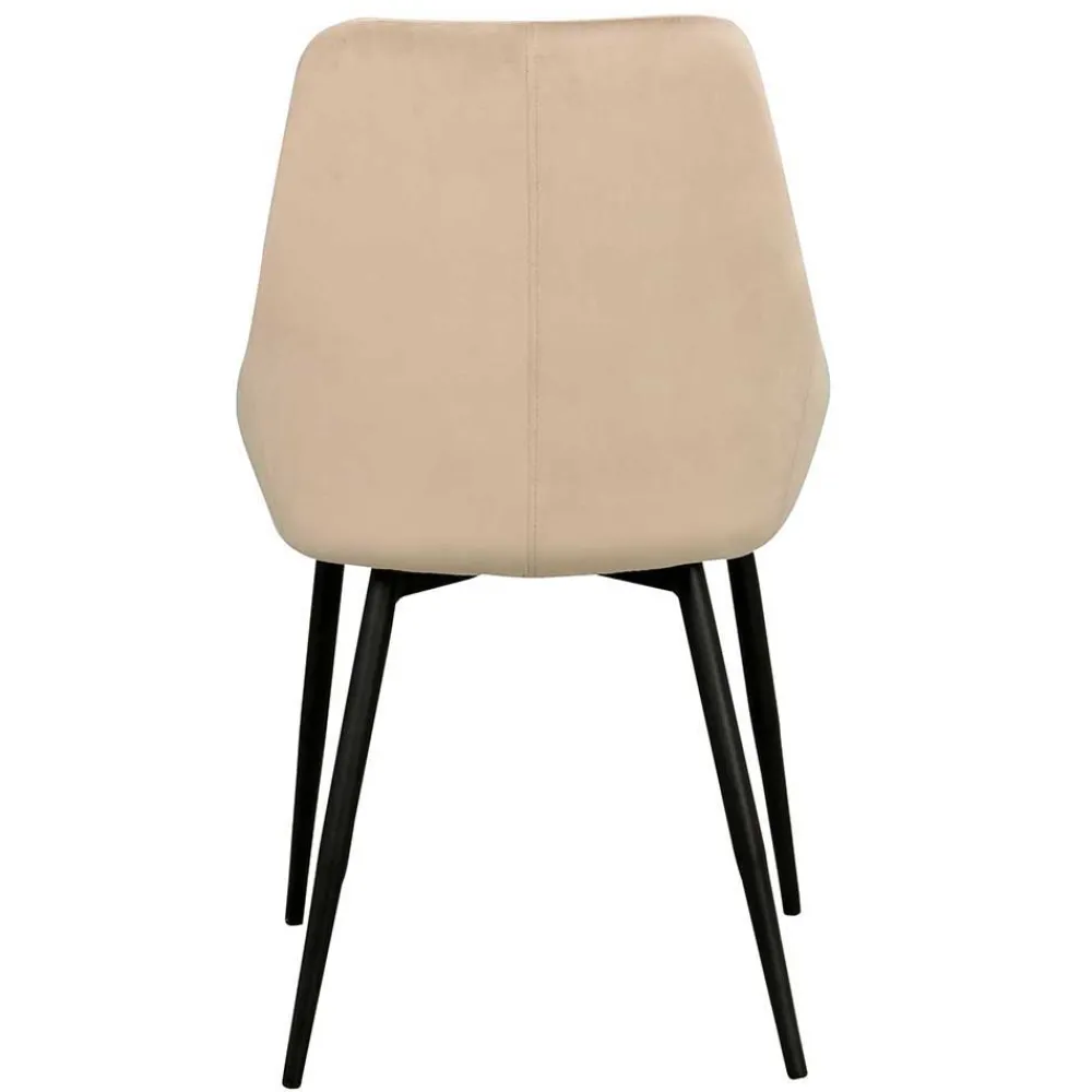 Wohnen Sitzgruppe<Tischgruppe in Schwarz & Beige - Orgevia (siebenteilig)