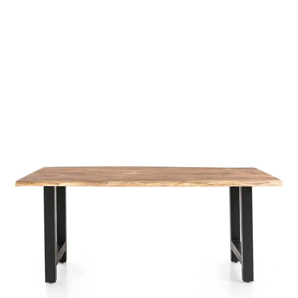 Wohnen Sitzgruppe<Tischgruppe mit vier roten Stühlen - Syrec (fünfteilig)