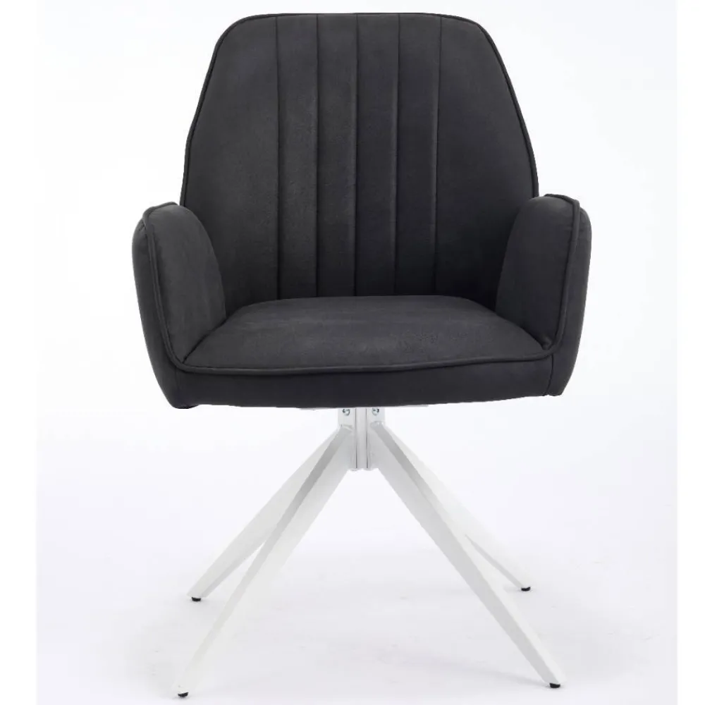Wohnen Stühle<Tischsessel in Anthrazit - Minea (2er Set)