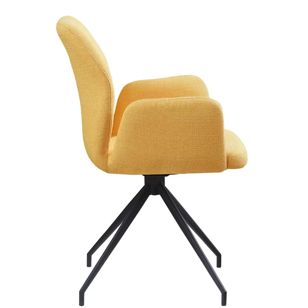 Wohnen Stühle<Tischsessel in Gelb mit Schwarz - Toulon