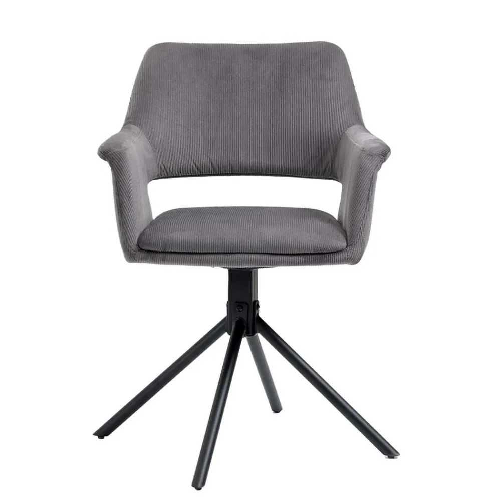 Wohnen Stühle<Tischsessel in Grau Cord - Marc (2er Set)
