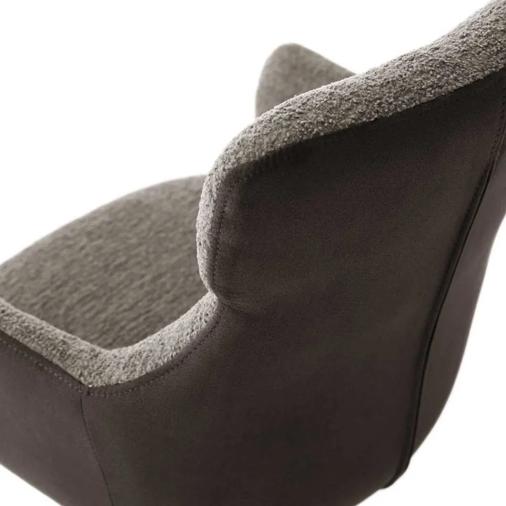 Wohnen Stühle<Tischsessel in Schlamm & Schwarz - Colles (2er Set)