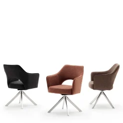 Wohnen Stühle<Tischsessel mit Drehgestell - Lazura (2er Set)