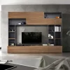 Wohnen Tv & Hifi-Möbel|Wohnwände<Tolle TV Wand in Nussbaum & Grau - Niels