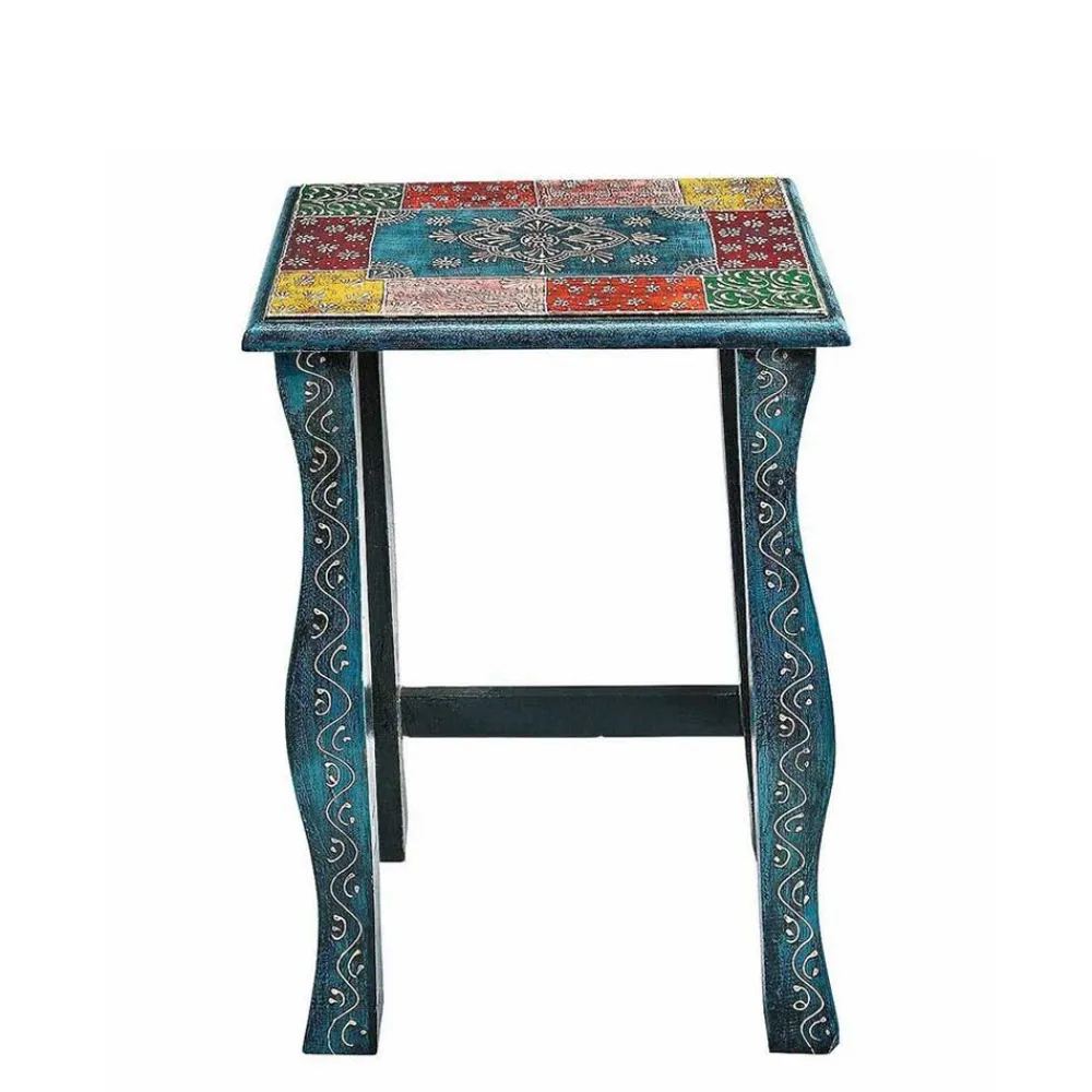 Wohnen Tische<Toller Dreisatztisch in Blau & Bunt - Faneno (dreiteilig)