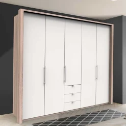 Wohnen Kleiderschränke|Schränke<Top Schlafzimmerschrank mit 2 Falttüren & Tür - Vaclyn