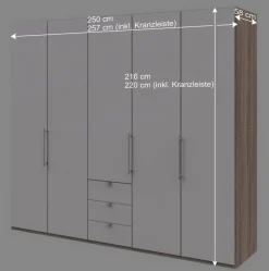 Wohnen Kleiderschränke|Schränke<Top Schlafzimmerschrank mit 2 Falttüren & Tür - Vaclyn