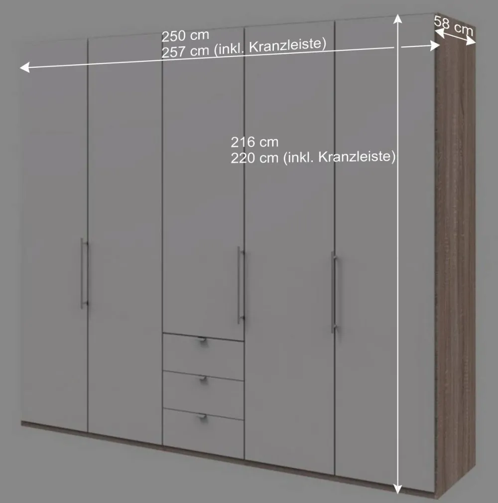 Wohnen Kleiderschränke|Schränke<Top Schlafzimmerschrank mit 2 Falttüren & Tür - Vaclyn