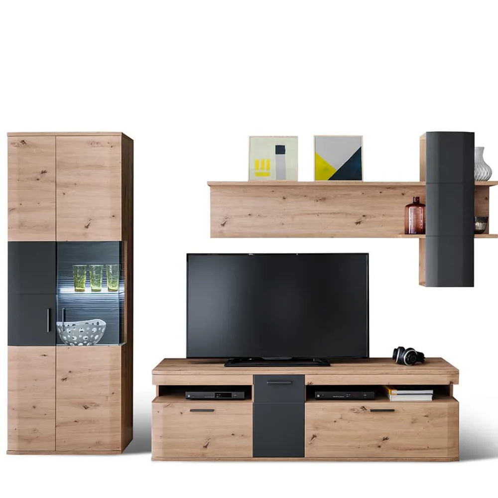 Wohnen Wohnwände<Topp Design Anbauwand Set - Vecenda (dreiteilig)