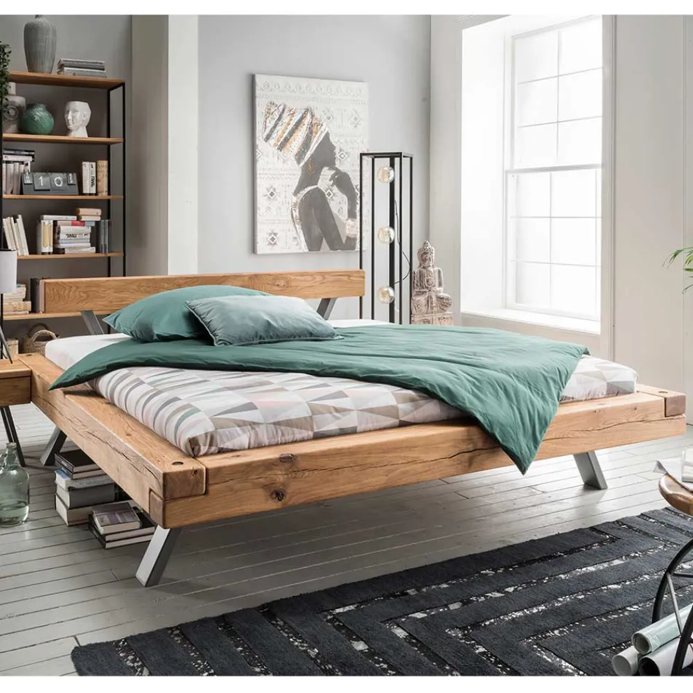 Wohnen Betten<Topp Industry Doppelbett mit Wildeiche Balken - Haveling