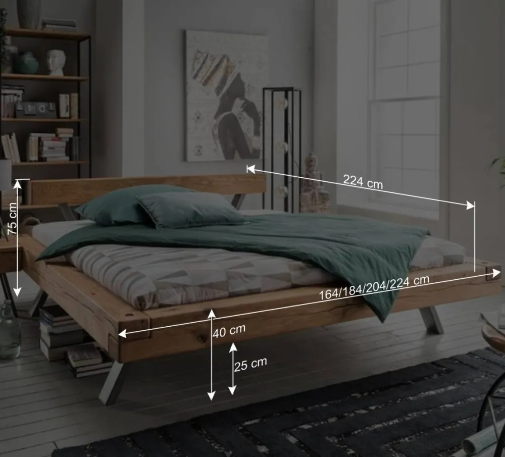Wohnen Betten<Topp Industry Doppelbett mit Wildeiche Balken - Haveling