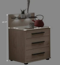 Wohnen Kommoden<Topp Nachtkommode mit LED - Licruva I