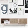 Wohnen Tv & Hifi-Möbel|Lowboards<Trend Design Lowboard mit Wiener Geflecht Türen - Oncinasa