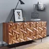 Wohnen Sideboards<Türen-Kommode aus Sheesham Massivholz - Akke