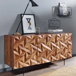 Wohnen Sideboards<Türen-Kommode aus Sheesham Massivholz - Akke