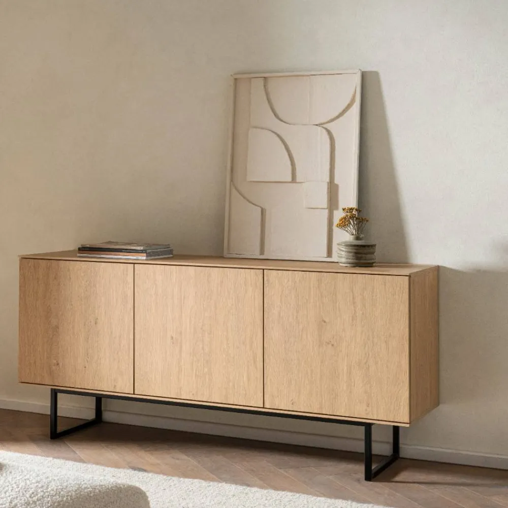 Wohnen Sideboards<Türen-Kommode in Eiche Stone - Jaskin