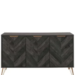 Wohnen Sideboards<Türen-Kommode in Holzoptik Black Wash - Salivi V