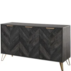 Wohnen Sideboards<Türen-Kommode in Holzoptik Black Wash - Salivi V