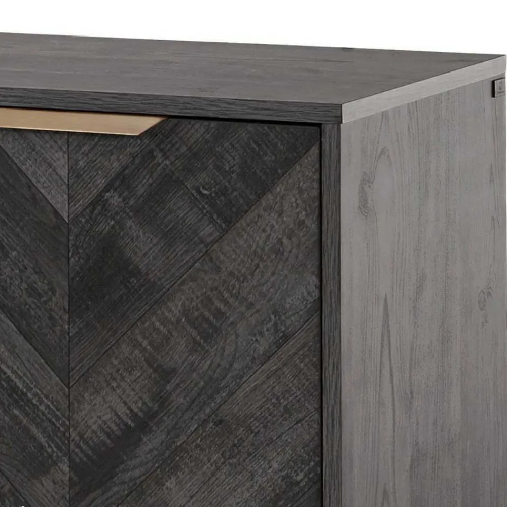Wohnen Sideboards<Türen-Kommode in Holzoptik Black Wash - Salivi V