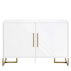 Wohnen Sideboards<Türen-Kommode in Weiß und Gold - Nigava