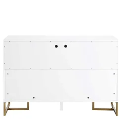 Wohnen Sideboards<Türen-Kommode in Weiß und Gold - Nigava