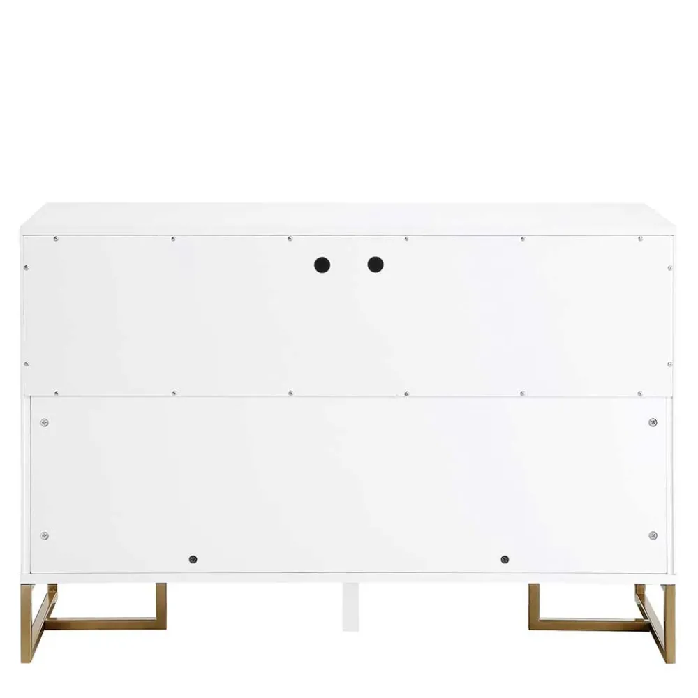 Wohnen Sideboards<Türen-Kommode in Weiß und Gold - Nigava