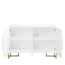 Wohnen Sideboards<Türen-Kommode in Weiß und Gold - Nigava