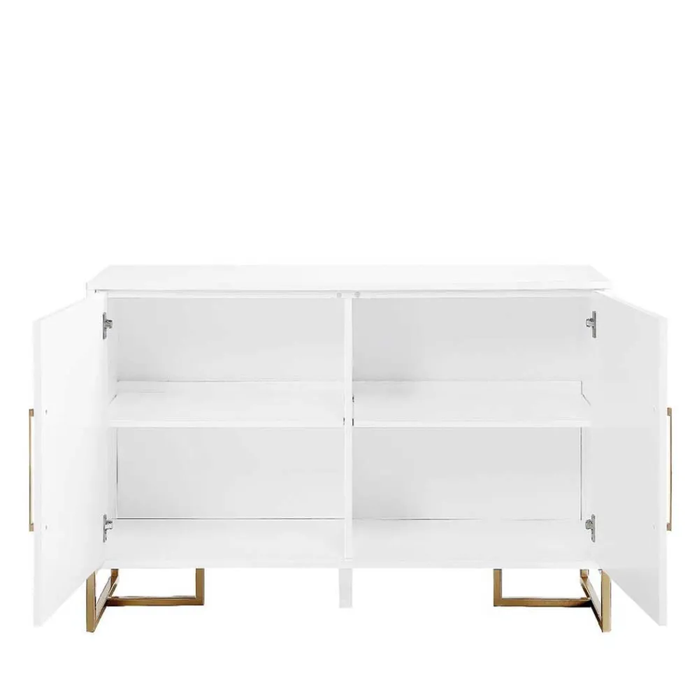Wohnen Sideboards<Türen-Kommode in Weiß und Gold - Nigava