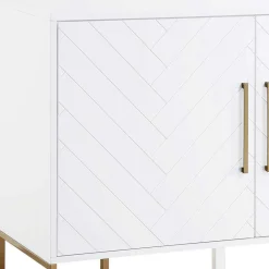 Wohnen Sideboards<Türen-Kommode in Weiß und Gold - Nigava