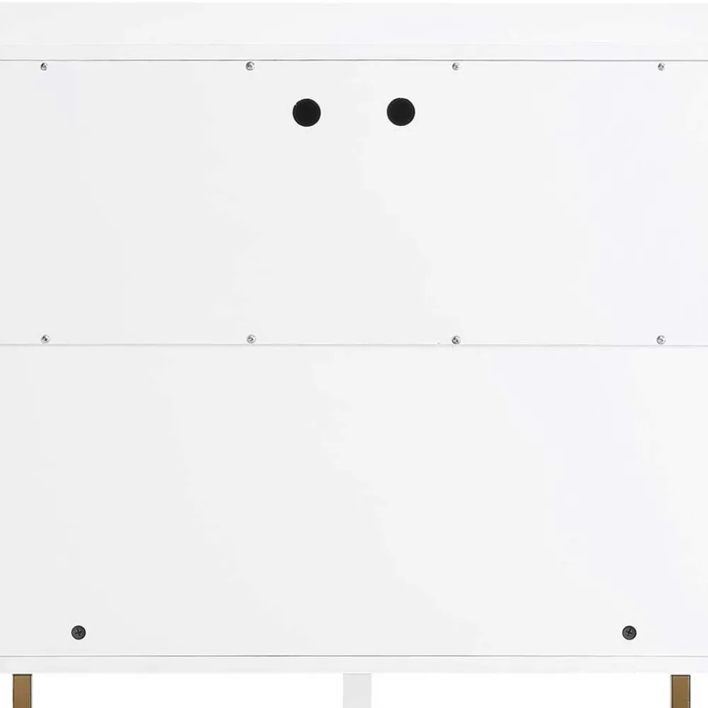 Wohnen Sideboards<Türen-Kommode in Weiß und Gold - Nigava