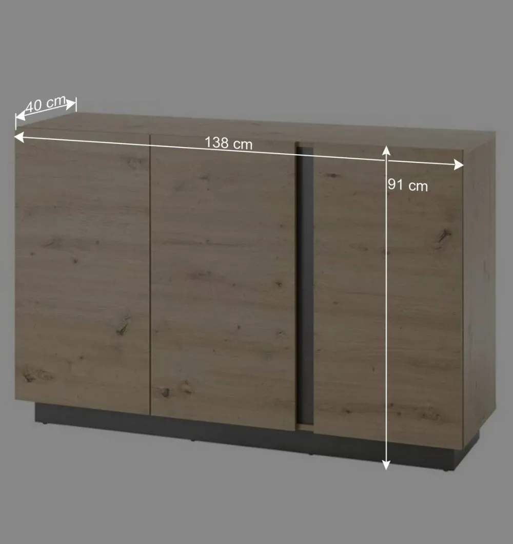 Wohnen Sideboards<Türen-Kommode mit Sockelgestell - Lairian