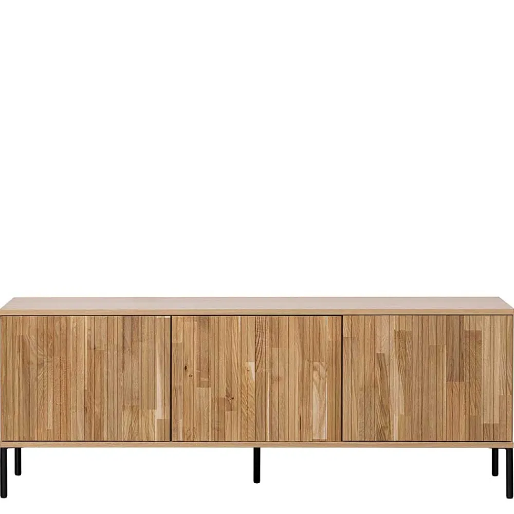 Wohnen Tv & Hifi-Möbel|Lowboards<Türen-Sideboard in Eiche & Schwarz - Banyo