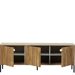 Wohnen Tv & Hifi-Möbel|Lowboards<Türen-Sideboard in Eiche & Schwarz - Banyo