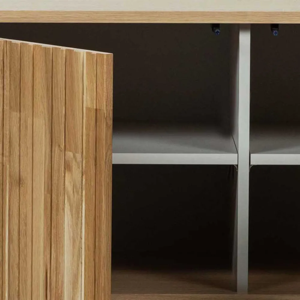 Wohnen Tv & Hifi-Möbel|Lowboards<Türen-Sideboard in Eiche & Schwarz - Banyo