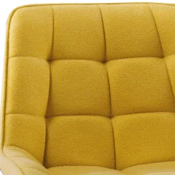 Wohnen Hocker<Tresenstühle in Gelb Stoff - Gonron (2er Set)