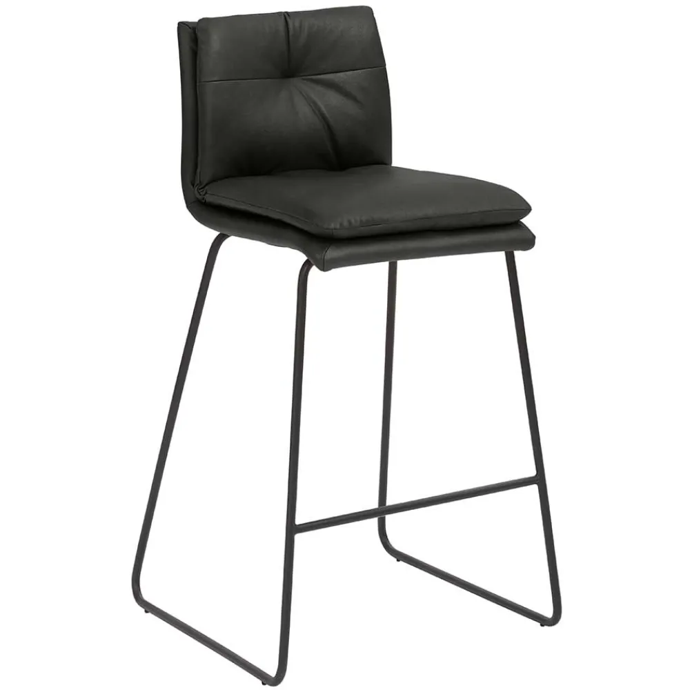 Wohnen Hocker<Tresenstuhl mit 67cm Sitzhöhe in Anthrazit - Tonadella