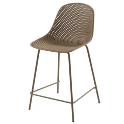 Wohnen Hocker<Tresenstuhl mit Schalensitz in Beige - Vabienna (4er Set)