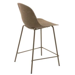 Wohnen Hocker<Tresenstuhl mit Schalensitz in Beige - Vabienna (4er Set)